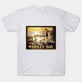 Vintage British Travel Poster: Whitley Bay T-Shirt